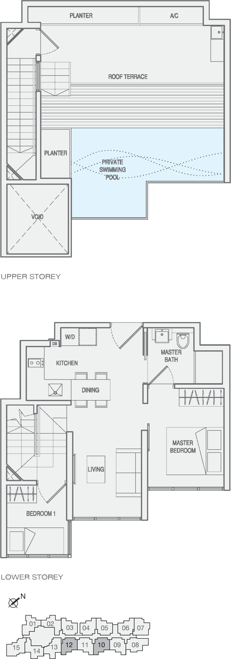 Type 2-Bedroom-Type-PH1 Penthouse Floor Plan