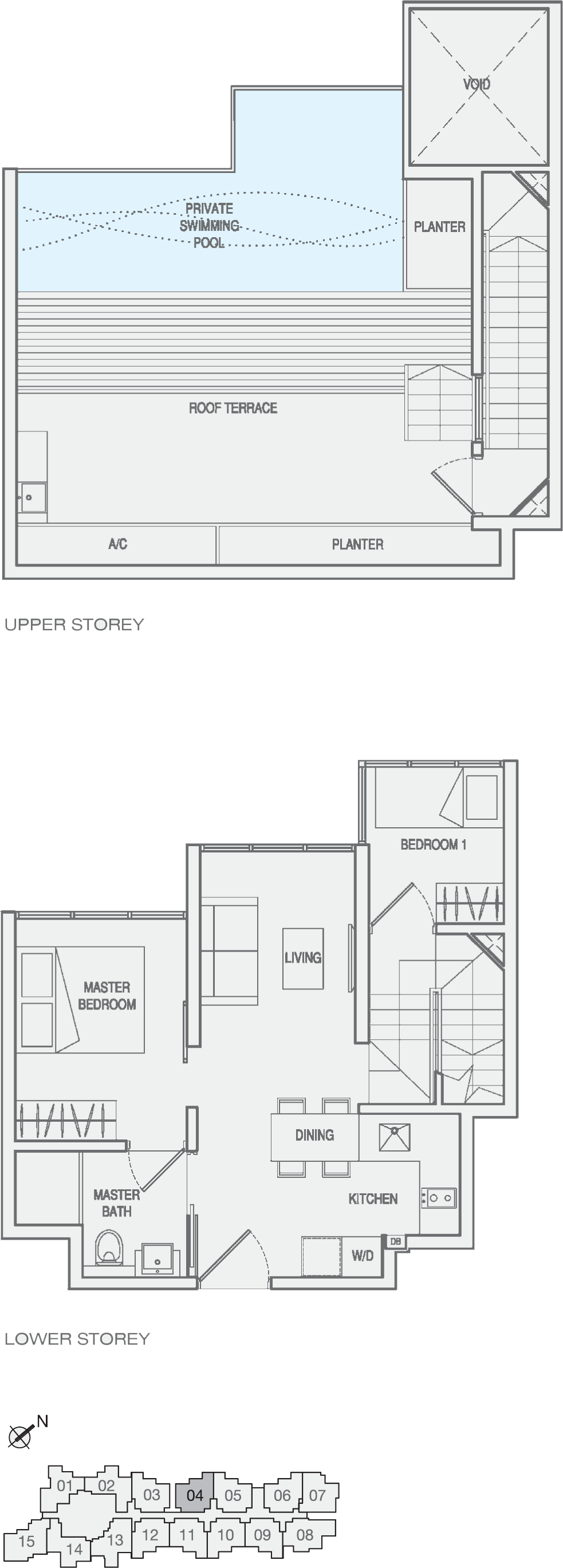 Type 2-Bedroom-Type-PH3(m) Penthouse Floor Plan