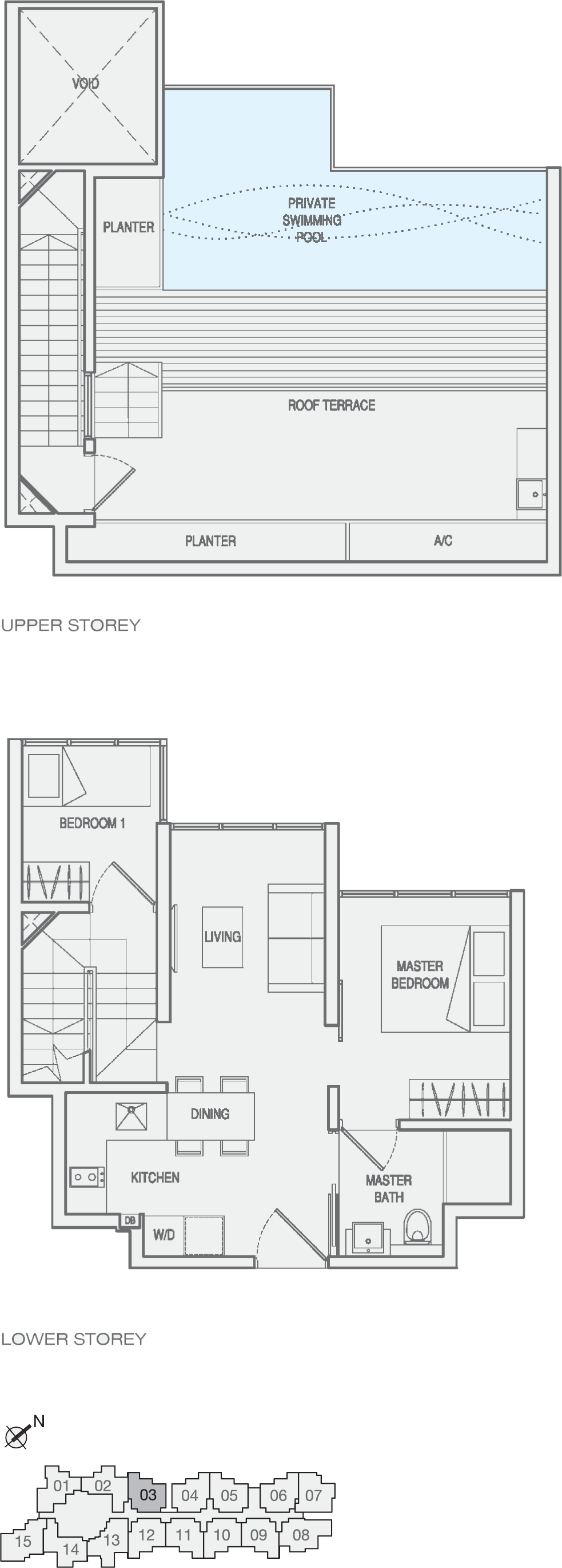 Type 2-Bedroom-Type-PH3 Penthouse Floor Plan