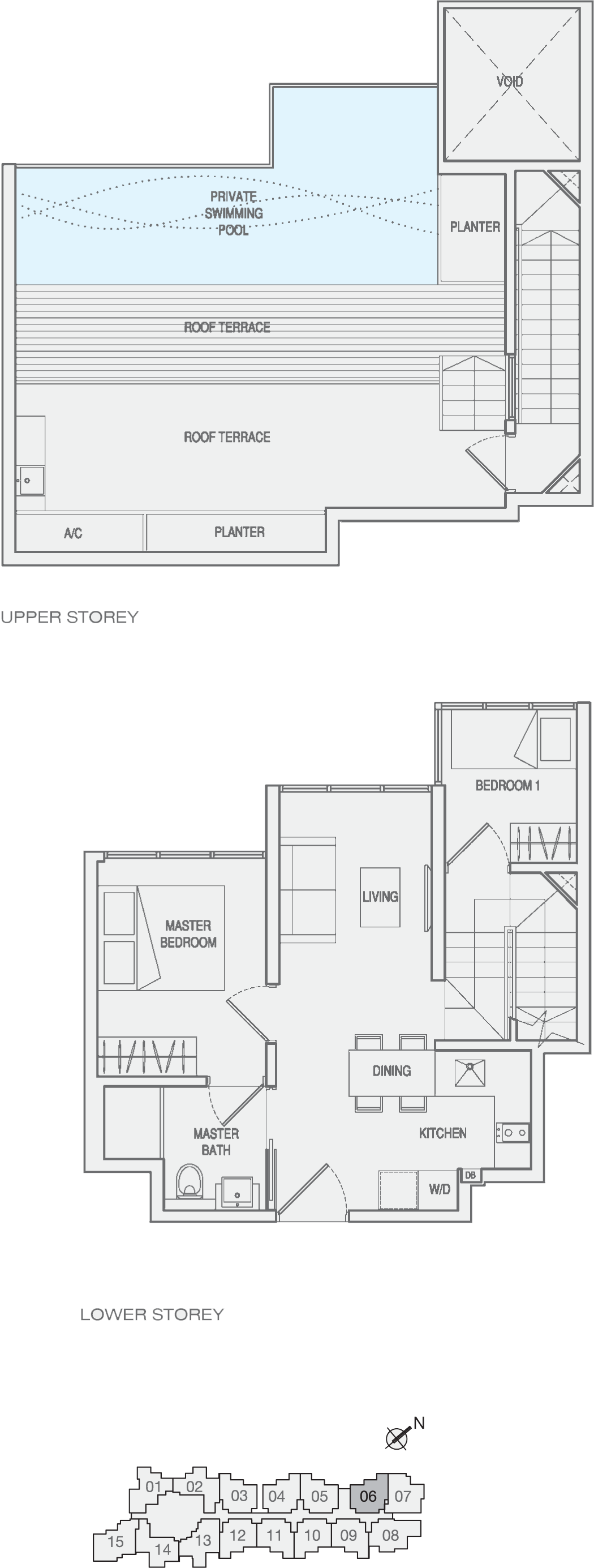Type 2-Bedroom-Type-PH5 Penthouse Floor Plan