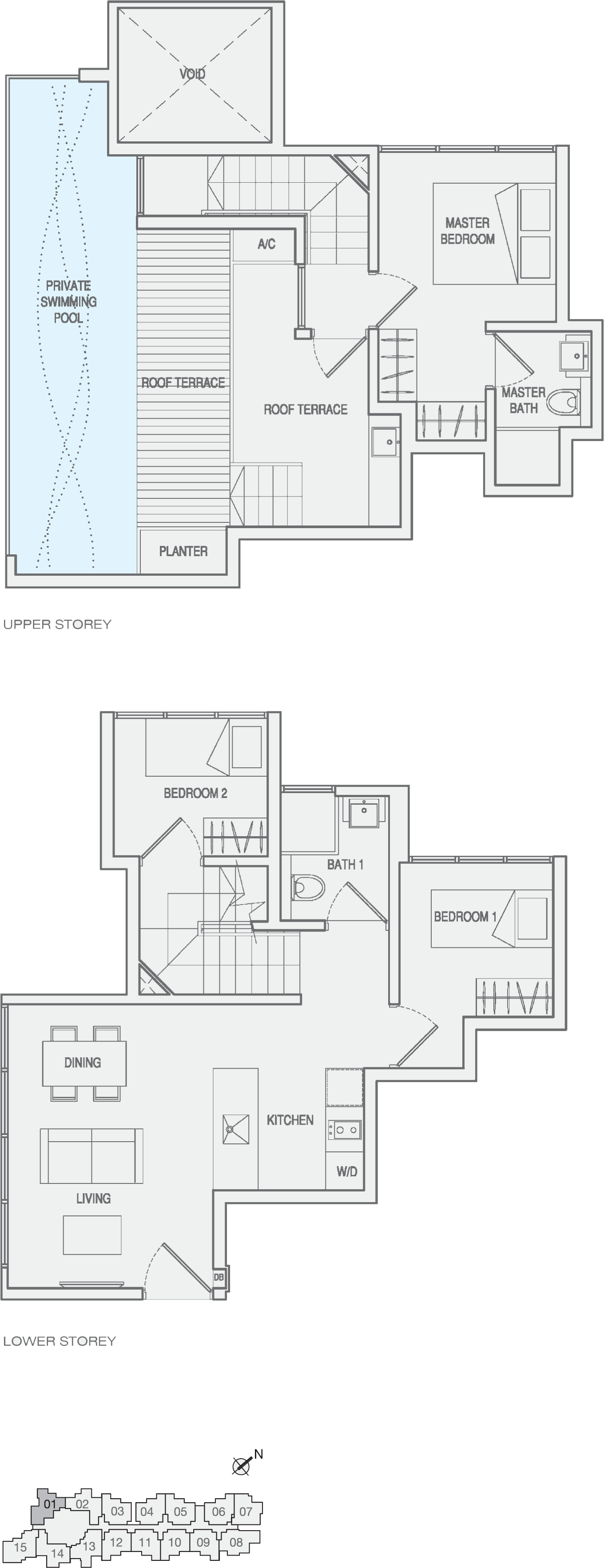 Type 3-Bedroom-Type-PH2 Penthouse Floor Plan