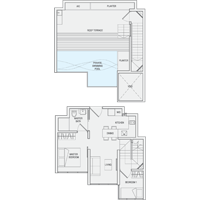 2 Bedroom Type PH1(m) Penthouse Floor Plan