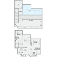 2 Bedroom Type PH3 Penthouse Floor Plan