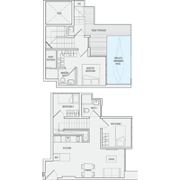 3 Bedroom Type PH4 Penthouse Floor Plan