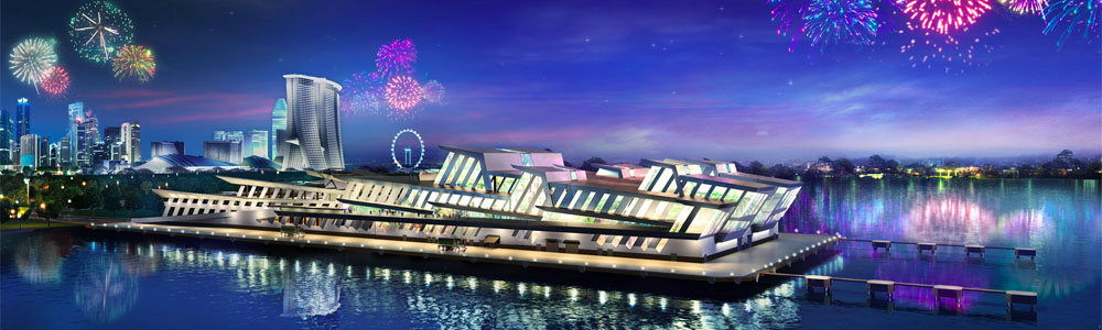 Artist Impression International Cruise Terminal currently under construction at Marina South