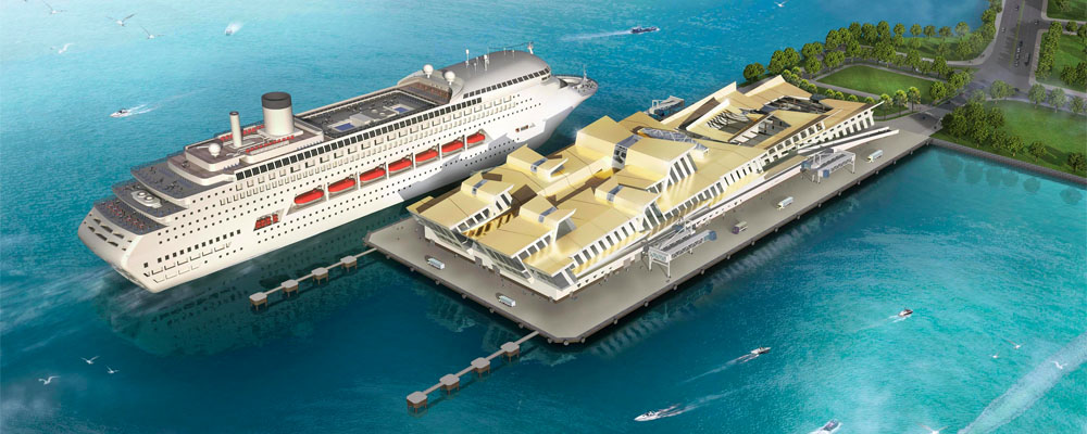 Artist Impression of the Aerial View of the International Cruise Terminal