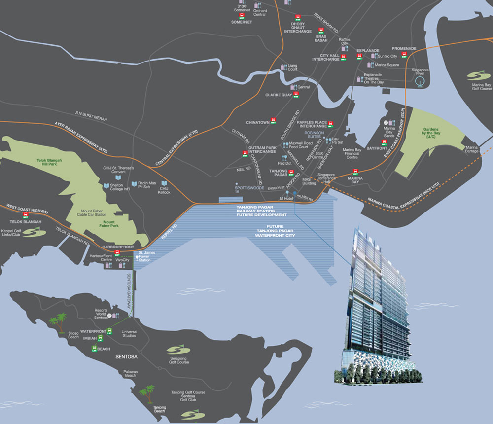 70 Shenton Way - Location Map of Eon Shenton