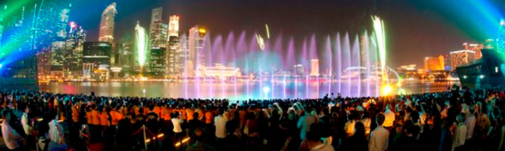 Wonder Full light display at the door steps of the USD$6 Billion Marina Bay Sands Integrated Resort